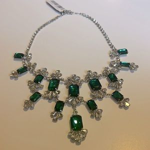 New Cezanne sensitive skin emerald green and silver necklace
